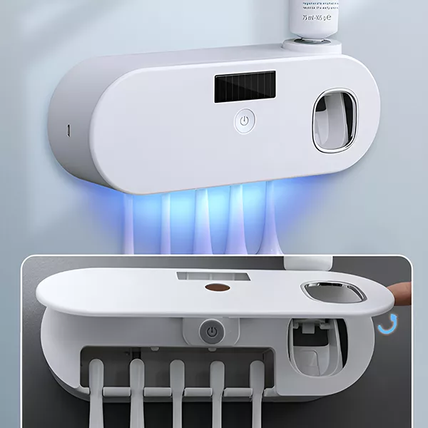 Brosse à Dents Support de Désinfection UV Presse-Dentifrice – Image 2